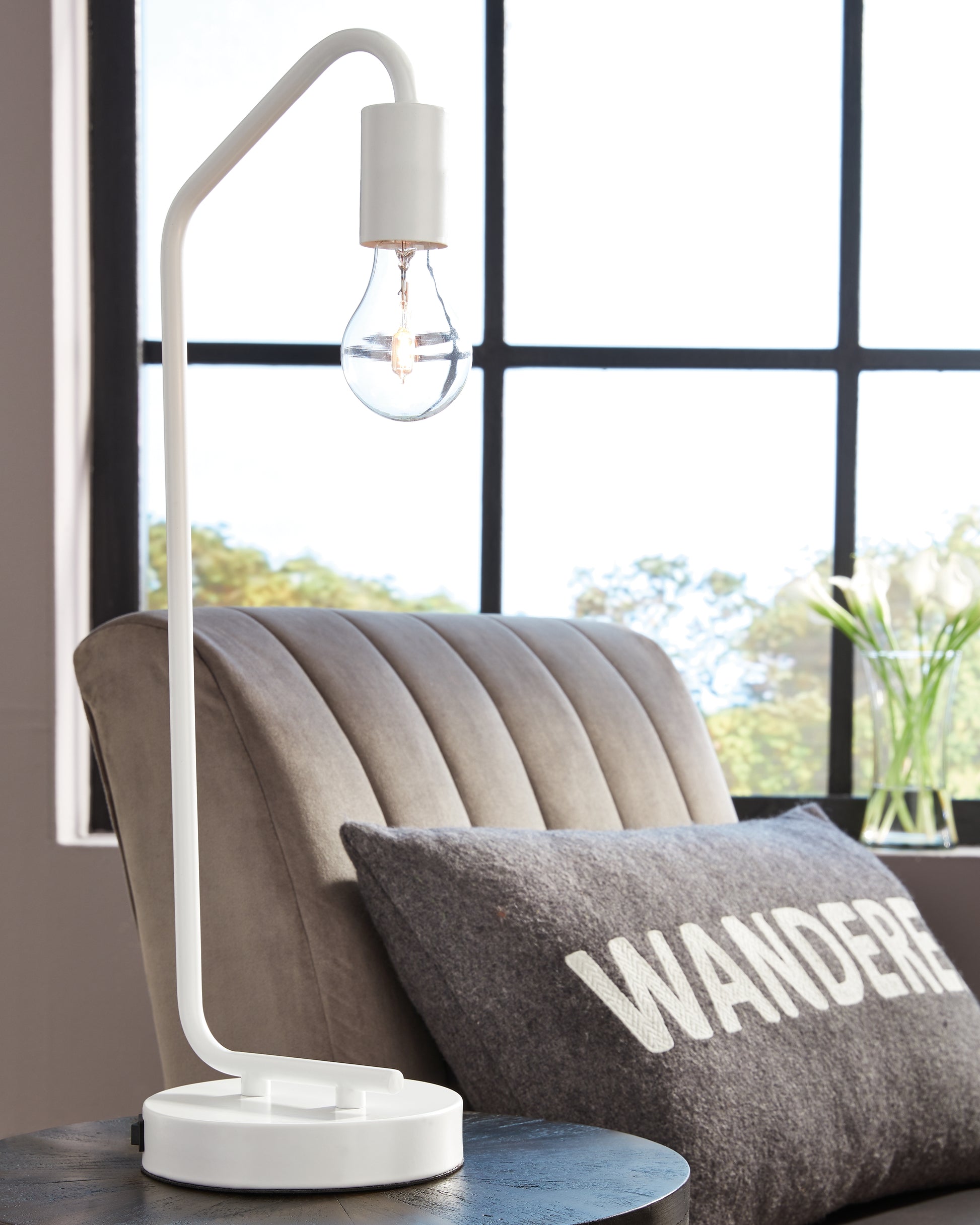 Ocala Furniture Outlet - Ashley Furniture - Covybend Lighting - Metal Desk Lamp (1/CN) / White - L734322
