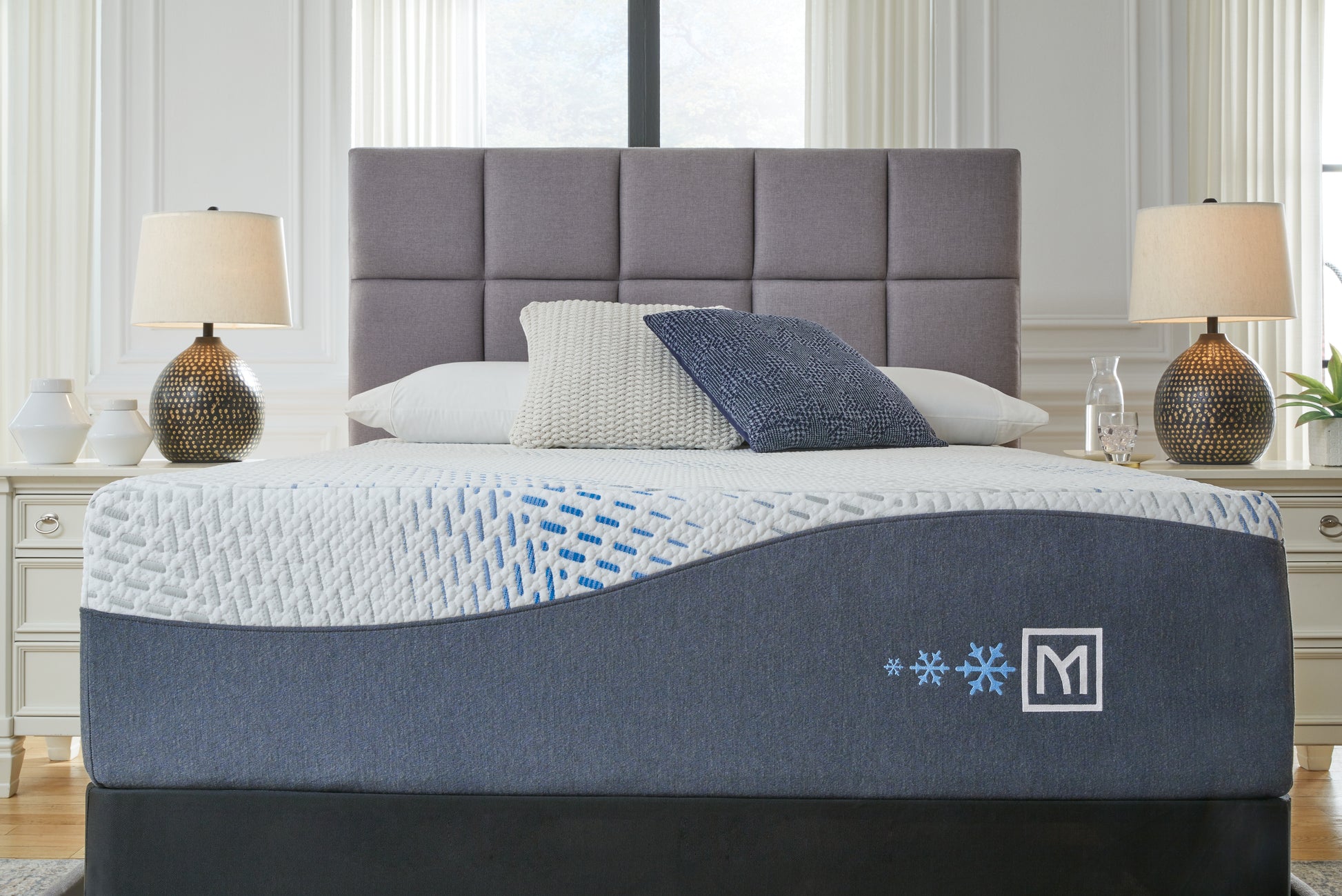 Ocala Furniture Outlet - Ashley Furniture - Millennium Cushion Firm Gel Memory Foam Hybrid Mattresses - King / White - M50741