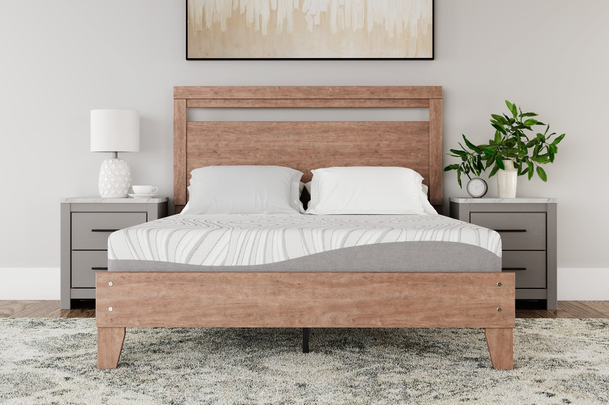 Ocala Furniture Outlet - Ashley Furniture - 8 Inch Memory Foam Mattresses - Queen / White - M59131