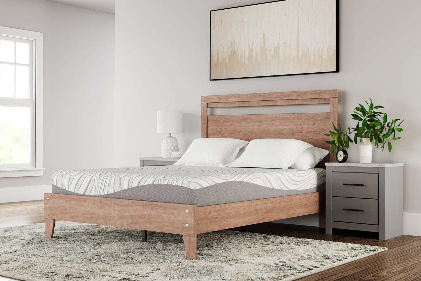 Ocala Furniture Outlet - Ashley Furniture - 10 Inch Memory Foam Mattresses - Queen / White - M59231
