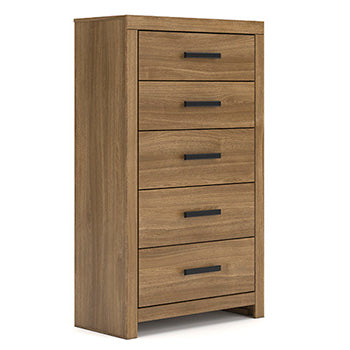 Ocala Furniture Outlet - Ashley Furniture - Broachmyn Bedroom - Five Drawer Chest / Auburn - PCB1116-46