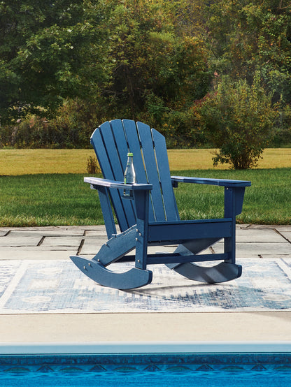 Ocala Furniture Outlet - Ashley Furniture - Sundown Shores Outdoor - Rocking Chair / Blue - PCP019-827