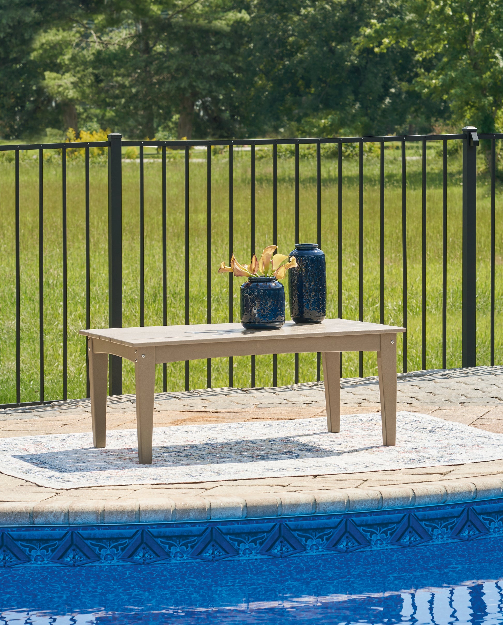 Ocala Furniture Outlet - Ashley Furniture - Hyland wave Outdoor - Rectangular Cocktail Table / Driftwood - P114-701