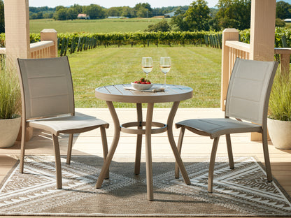 Ocala Furniture Outlet - Ashley Furniture - Mission Beach Outdoor - Chairs w/Table Set (3/CN) / Beige - PCP200-050