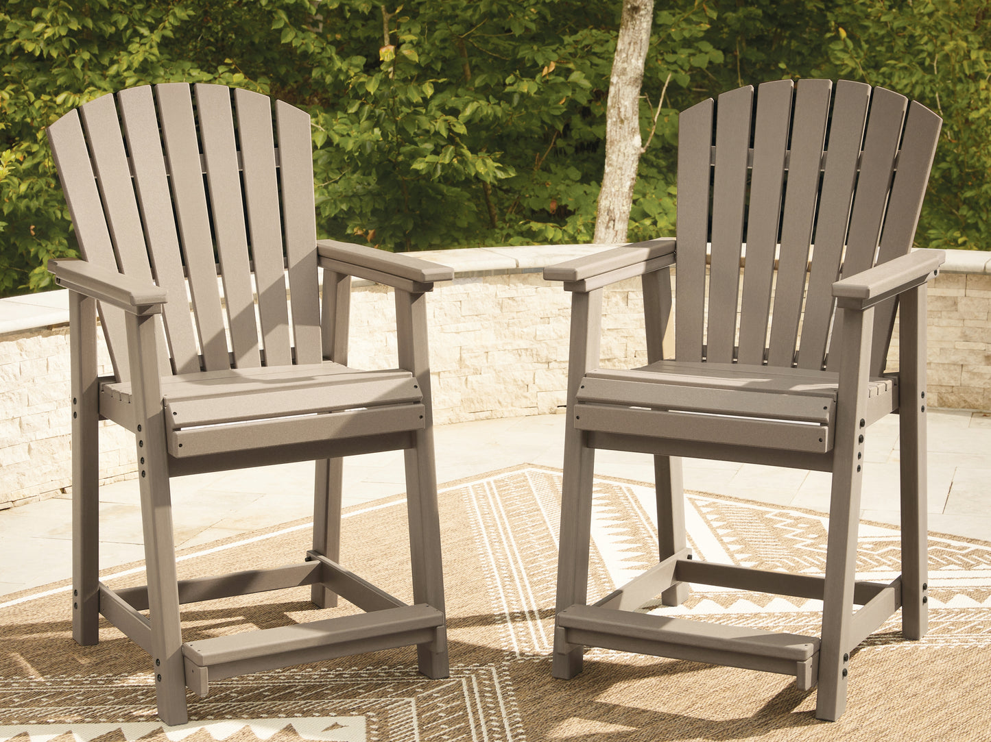 Ocala Furniture Outlet - Ashley Furniture - Seacliff Beach Outdoor - Barstool (Set of 2) - PCP228-124