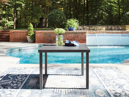 Ocala Furniture Outlet - Ashley Furniture - Rocky Creek Outdoor - Square Dining Table w/UMB OPT / Gray - PCP326-615