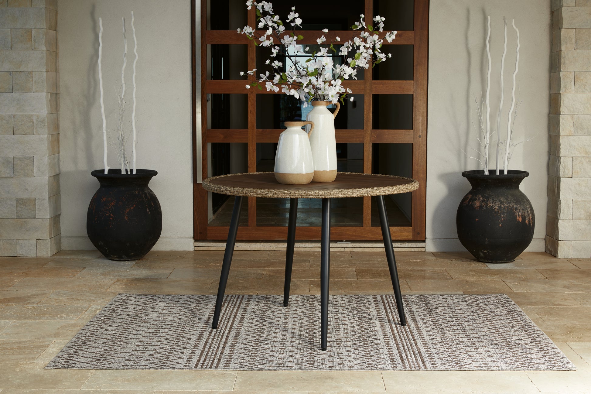 Ocala Furniture Outlet - Ashley Furniture - Amaris Outdoor - Chair (Set of 2) / Brown/Black - P369-601