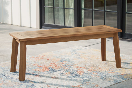 Ocala Furniture Outlet - Ashley Furniture - Janiyah Outdoor - Bench / Light Brown - P407-600