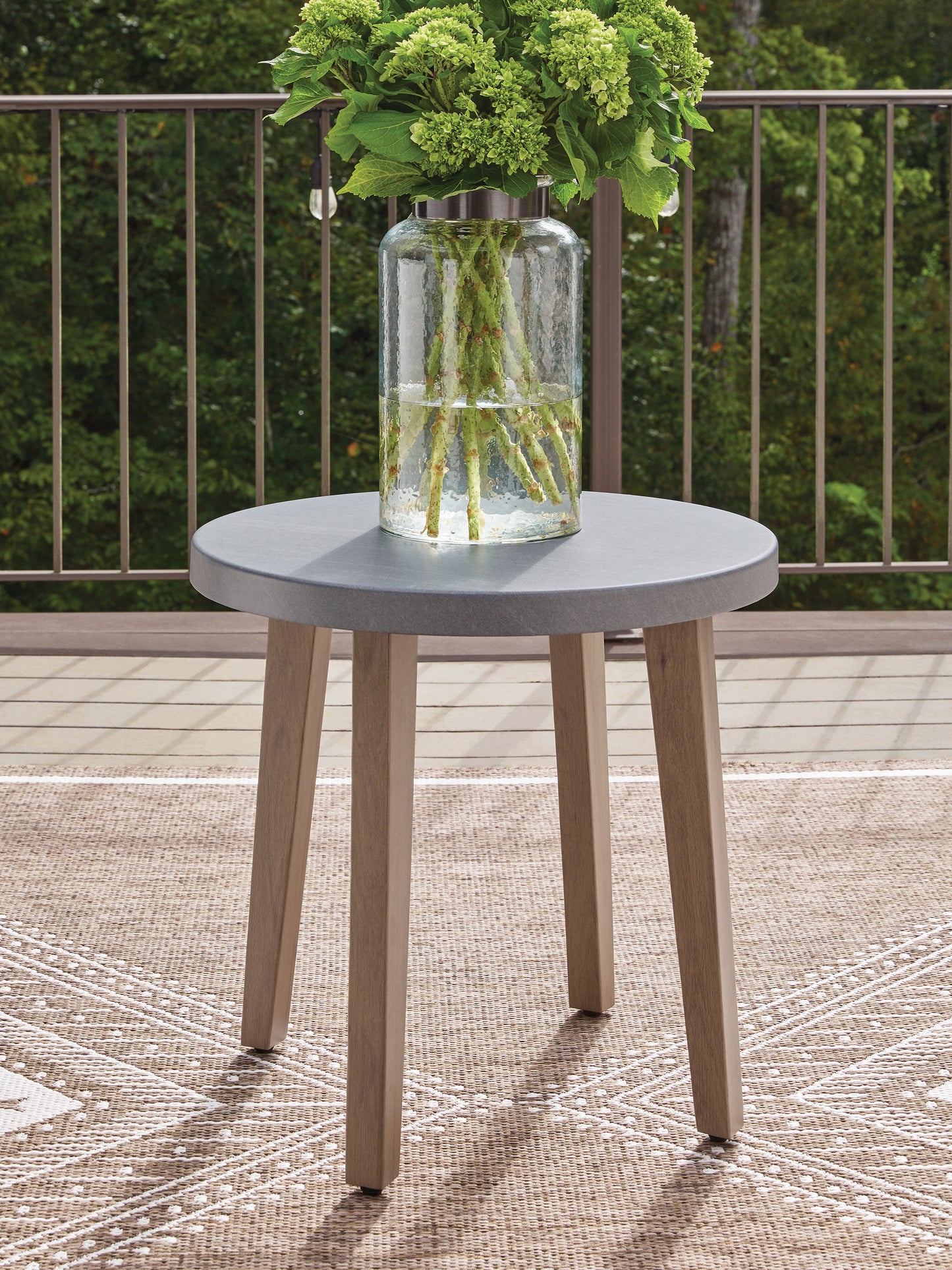 Ocala Furniture Outlet - Ashley Furniture - Harmony Headlands Outdoor - Round End Table / Natural/Gray - PCP428-706
