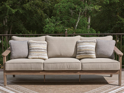 Ocala Furniture Outlet - Ashley Furniture - Harmony Headlands Outdoor - Sofa with Cushion / Natural/Gray - PCP428-838