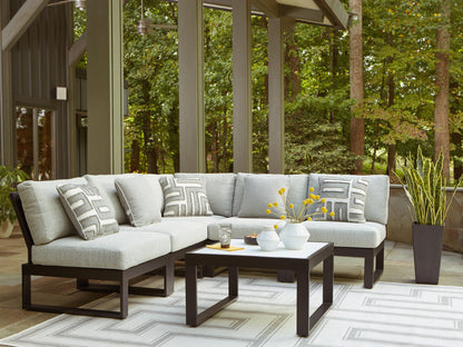 Ocala Furniture Outlet - Ashley Furniture - Beachloft Outdoor - 6-Piece Outdoor Sectional / Black - P490P1