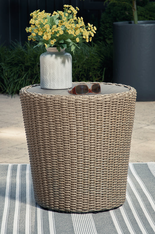 Ocala Furniture Outlet - Ashley Furniture - Danson Outdoor - Swivel Lounge w/Cushion (Set of 2) / Beige - P505-821