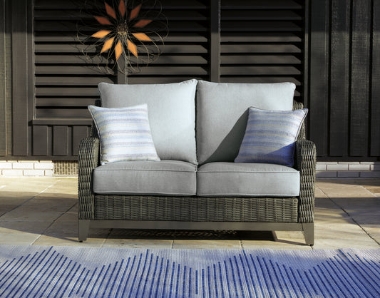 Ocala Furniture Outlet - Ashley Furniture - Elite Park Outdoor - Bench with Cushion / Gray - P518-600