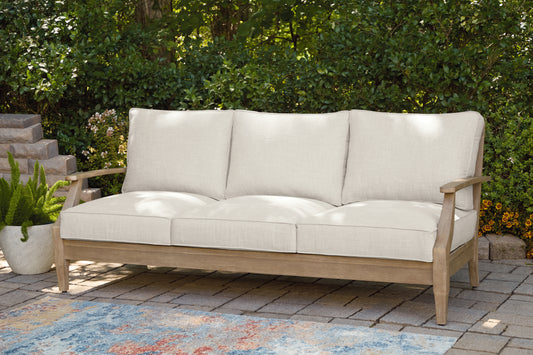 Ocala Furniture Outlet - Ashley Furniture - Carter Hall Outdoor - Sofa with Cushion / Beige - P601-838
