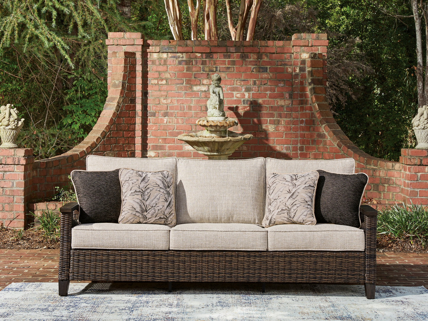 Ocala Furniture Outlet - Ashley Furniture - Monterey Point Outdoor - Sofa with Cushion - PCP760-838
