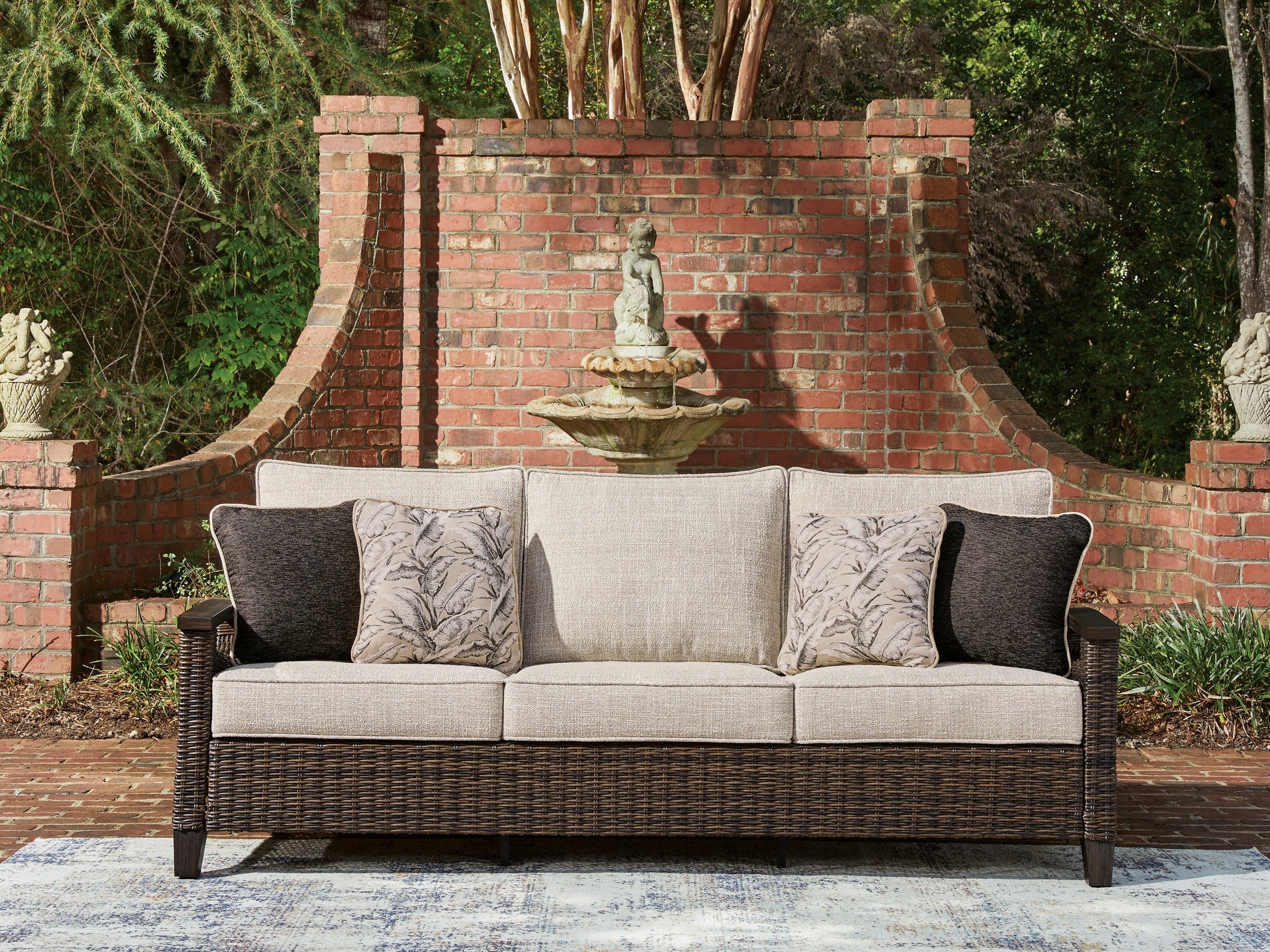 Ocala Furniture Outlet - Ashley Furniture - Monterey Point Outdoor - Sofa with Cushion - PCP760-838