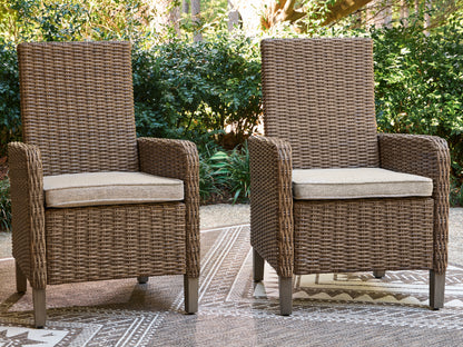 Ocala Furniture Outlet - Ashley Furniture - Laguna Heights Outdoor - Arm Chair With Cushion (Set of 2) / Beige - PCP790-601A