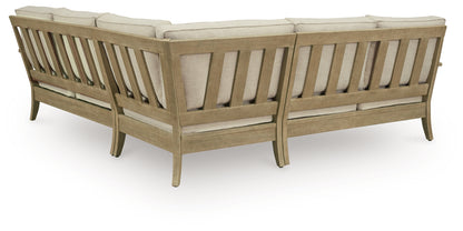 Ocala Furniture Outlet - Ashley Furniture - Clare View Outdoor - 3-Piece Outdoor Sectional / Beige - P801P10
