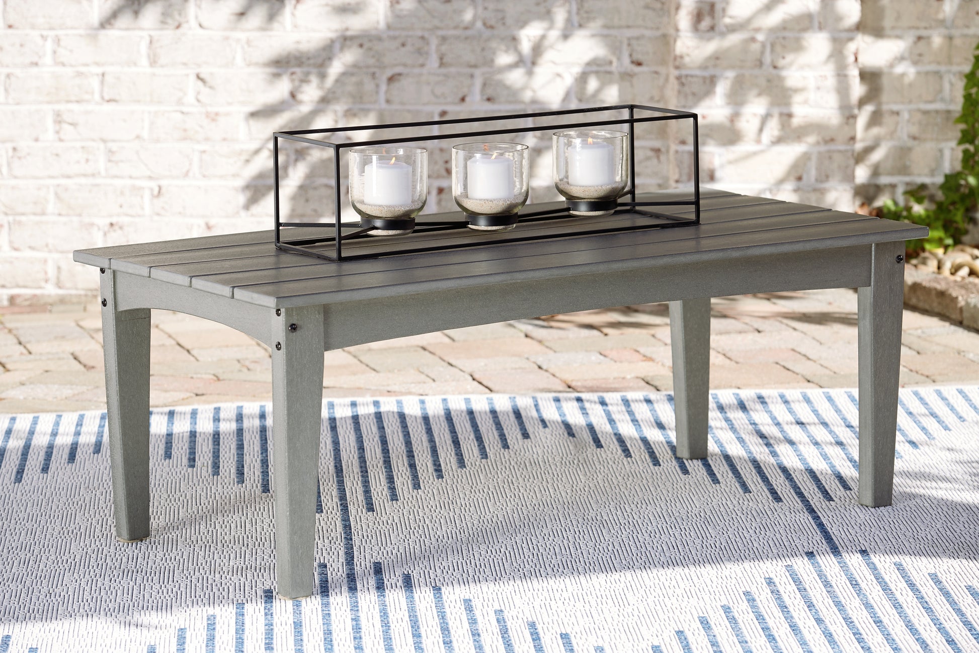 Ocala Furniture Outlet - Ashley Furniture - Visola Outdoor - Bench with Cushion / Gray - P802-600