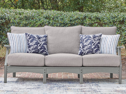 Ocala Furniture Outlet - Ashley Furniture - Cove Beach Outdoor - Sofa with Cushion / Gray - PCP803-838