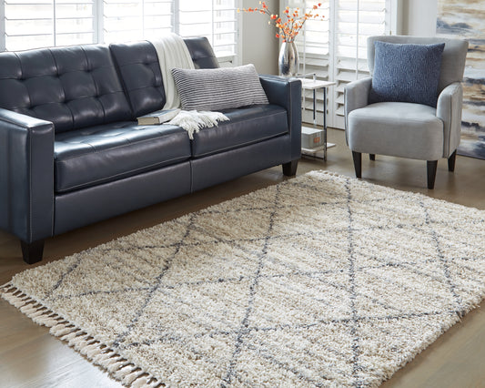 Ocala Furniture Outlet - Ashley Furniture - Abdalah Rug - 5' x 7' Rug / Beige/Gray - R404622