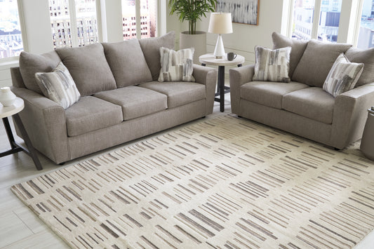 Ocala Furniture Outlet - Ashley Furniture - Leesdale Rug - 8' x 10' Rug / Ivory/Brown/Black - R406421