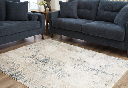 Ocala Furniture Outlet - Ashley Furniture - Gentor Rug - 5' x 7' Rug / Blue/Ivory - R406522