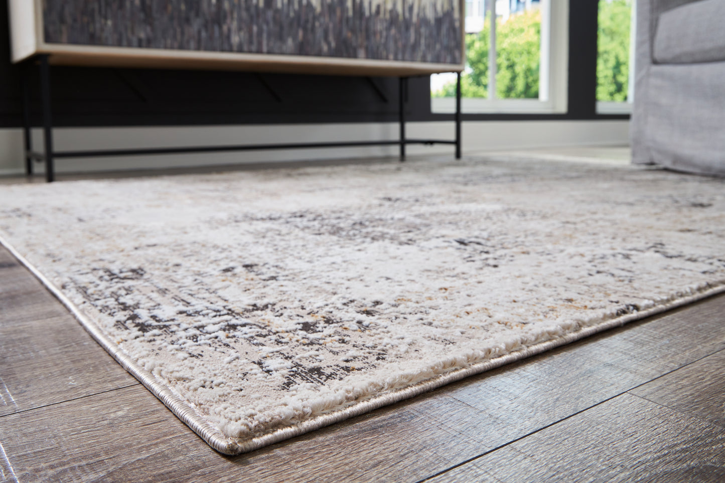 Ocala Furniture Outlet - Ashley Furniture - Elaning Rug - 8' x 10' Rug / Black/Gray/Cream - R406701