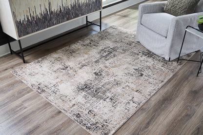 Ocala Furniture Outlet - Ashley Furniture - Elaning Rug - 5' x 7' Rug / Black/Gray/Cream - R406702