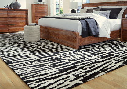 Ocala Furniture Outlet - Ashley Furniture - Bramshaw Rug - 10' x 14' Rug / Black/Ivory - R406760