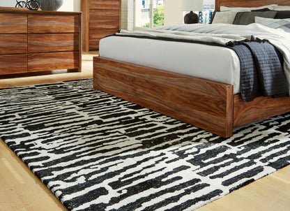 Ocala Furniture Outlet - Ashley Furniture - Bramshaw Rug - 8' x 10' Rug / Black/Ivory - R406761