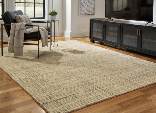 Ocala Furniture Outlet - Ashley Furniture - Janston Rug - 5' x 7' Rug / Ivory/Gray/Tan - R406862