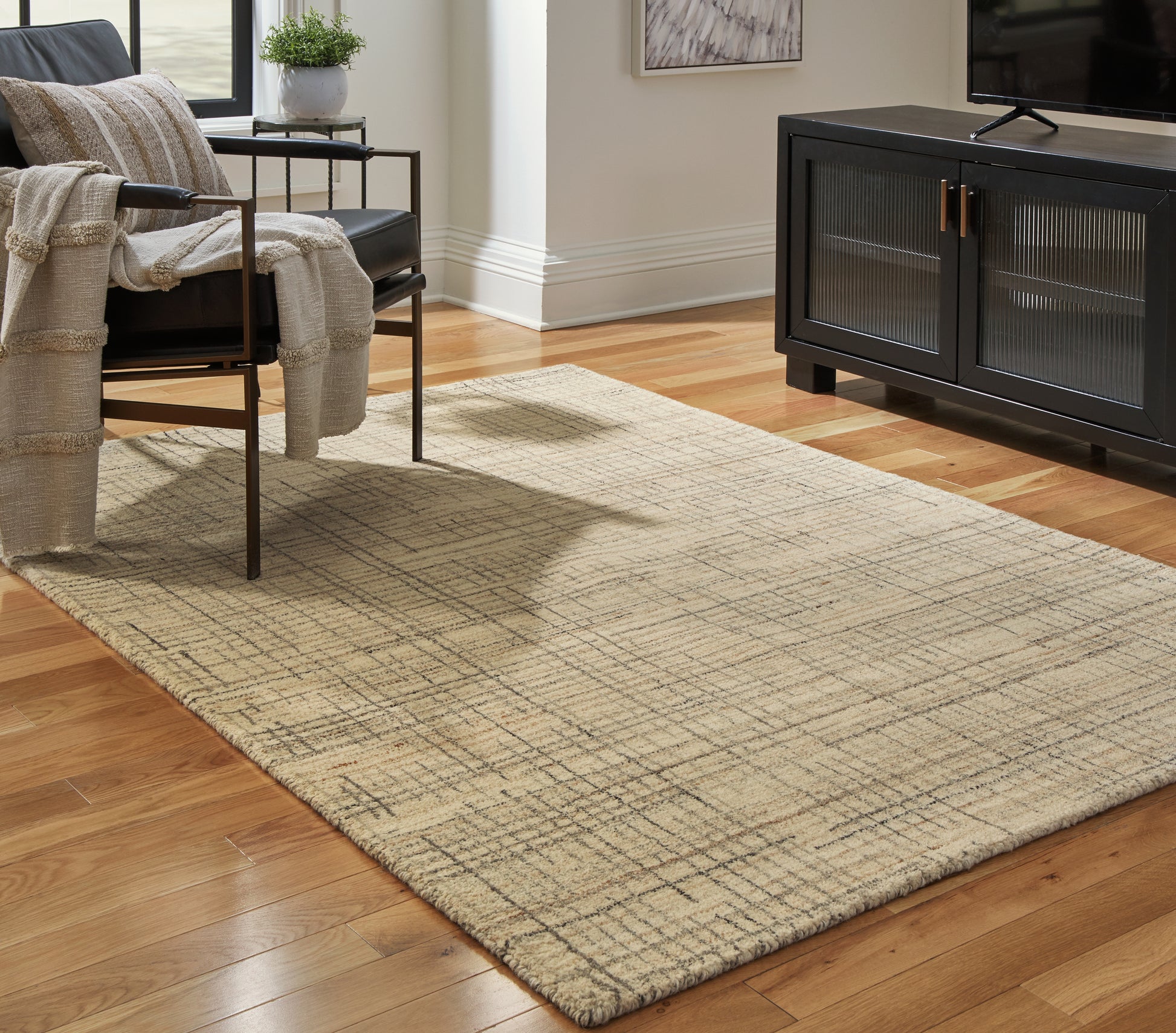 Ocala Furniture Outlet - Ashley Furniture - Janston Rug - 5' x 7' Rug / Ivory/Gray/Tan - R406862