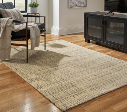 Ocala Furniture Outlet - Ashley Furniture - Janston Rug - 5' x 7' Rug / Ivory/Gray/Tan - R406862