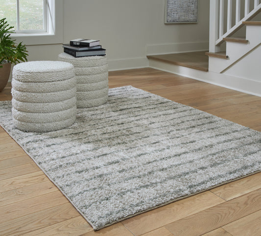Ocala Furniture Outlet - Ashley Furniture - Laddway Rug - 8' x 10' Rug / Cream/Green - R406881