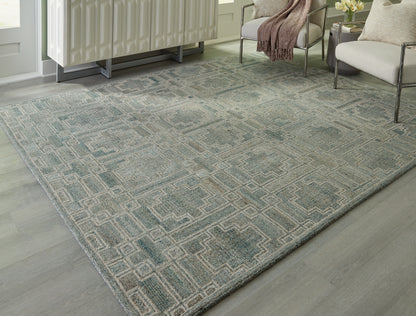 Ocala Furniture Outlet - Ashley Furniture - Jossland Rug - 8' x 10' Rug / Green/Ivory - R406911