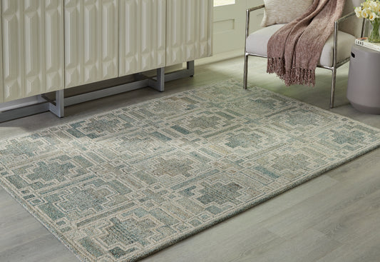 Ocala Furniture Outlet - Ashley Furniture - Jossland Rug - 5' x 7' Rug / Green/Ivory - R406912