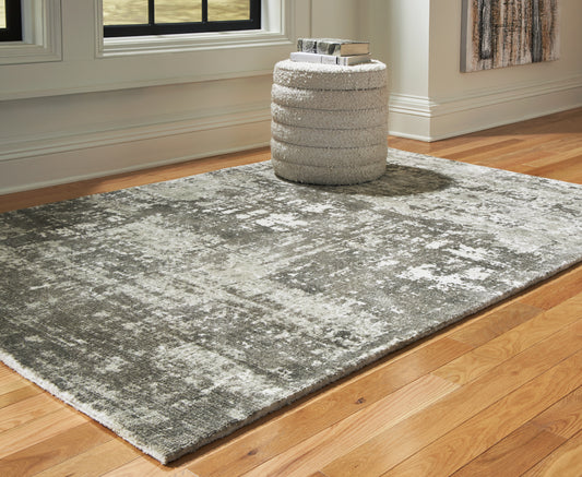 Ocala Furniture Outlet - Ashley Furniture - Valmontic Rug - 5' x 7' Rug / Gray - R406922
