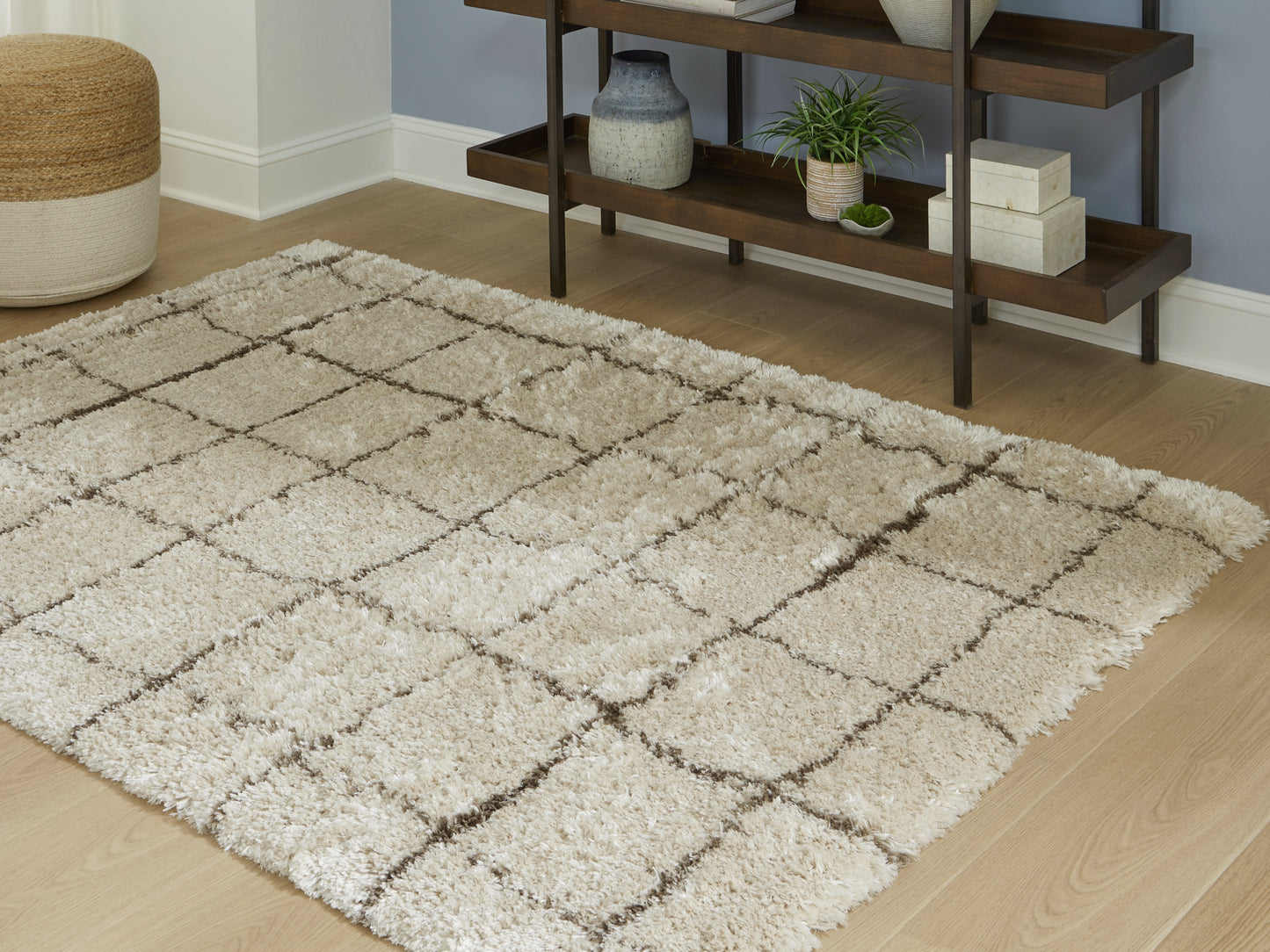 Ocala Furniture Outlet - Ashley Furniture - Wrenlow Rug - 5' x 7' Rug / Cream/Brown - R407212
