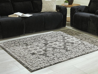 Ocala Furniture Outlet - Ashley Furniture - Glennisman Rug - Medium Rug / Black/Gray/Ivory - R407272
