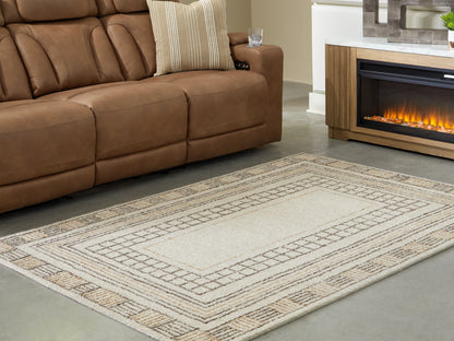 Ocala Furniture Outlet - Ashley Furniture - Idaman Rug - Large Rug / Taupe/Brown - R407291
