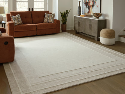 Ocala Furniture Outlet - Ashley Furniture - Teelgan Rug - Extra Large Rug / Ivory/Tan - R407310