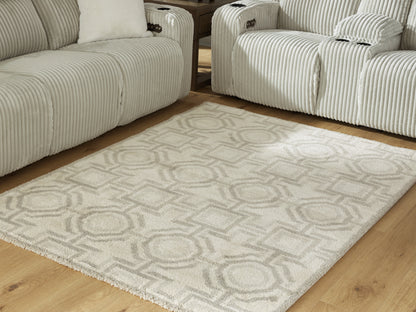 Ocala Furniture Outlet - Ashley Furniture - Maconville Rug - Large Rug / Ivory/Gray - R407321