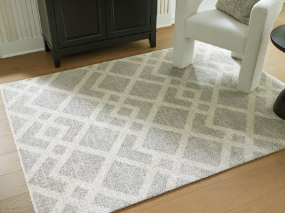 Ocala Furniture Outlet - Ashley Furniture - Unawick Rug - Medium Rug / Gray/Ivory - R407332