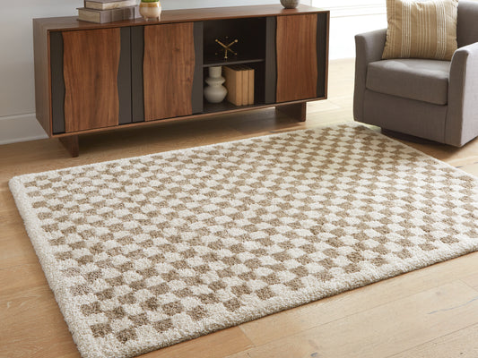 Ocala Furniture Outlet - Ashley Furniture - Karamen Rug - Large Rug / Taupe/Ivory - R407341