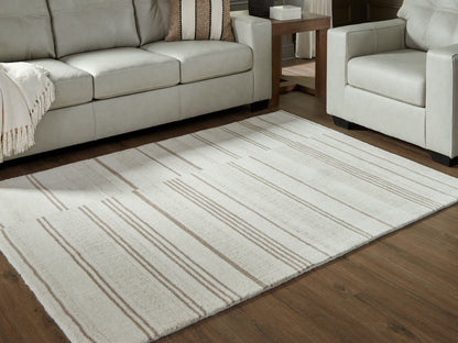 Ocala Furniture Outlet - Ashley Furniture - Gadence Rug - 5' x 7' Area Rug / Ivory/Tan - R407642