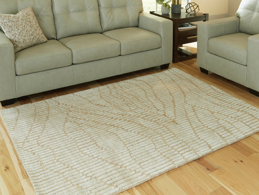 Ocala Furniture Outlet - Ashley Furniture - Jaseena Rug - 5' x 7' Area Rug / Beige/Tan - R407722