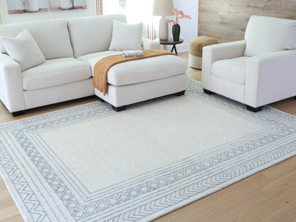 Ocala Furniture Outlet - Ashley Furniture - Azelhurst Rug - 7'8" x 10' Area Rug / Blue/Ivory/Gray - R407851