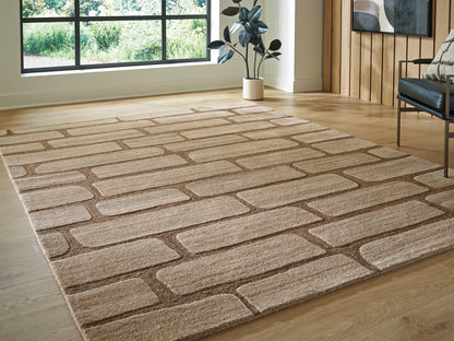 Ocala Furniture Outlet - Ashley Furniture - Orest Rug - Large Rug / Brown - R407981
