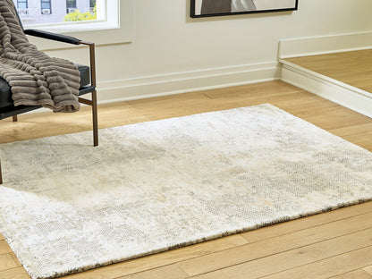 Ocala Furniture Outlet - Ashley Furniture - Raif Rug - Medium Rug / Gray/White/Cream - R408082